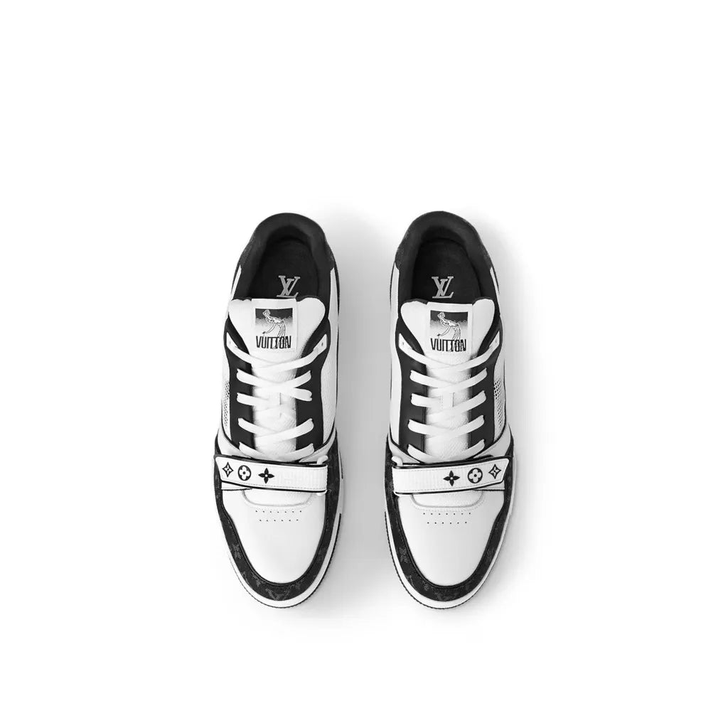 TÊNIS LOUIS VUITTON TRAINER “BLACK/WHITE MESH”