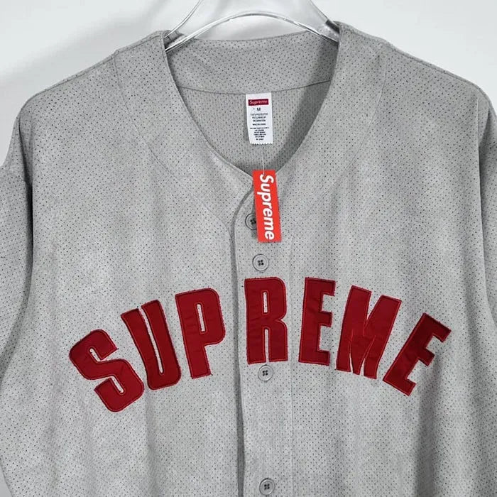 CAMISETA SUPREME ULTRASUEDE MESH BASEBALL "GRAY"