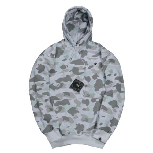 MOLETOM CAMUFLADO BAPE WHITE LOGO