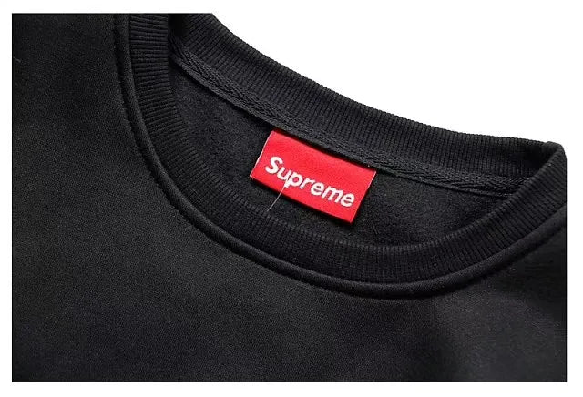 MOLETOM SUPREME LOGO BOX BLACK