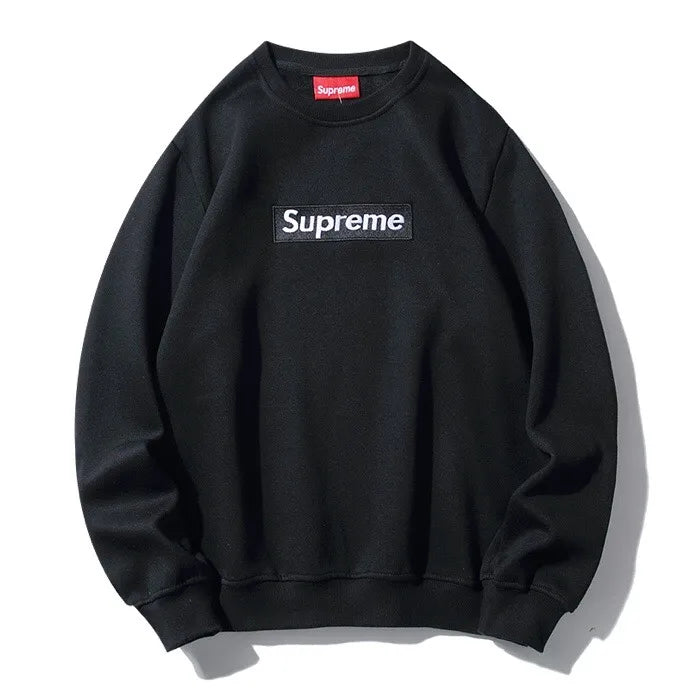 MOLETOM SUPREME LOGO BOX BLACK