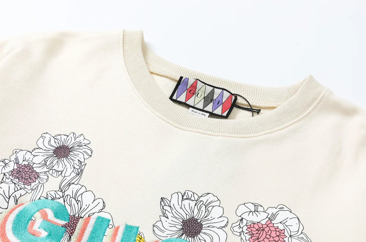 BLUSA GUCCI FLORAL OFF-WHITE