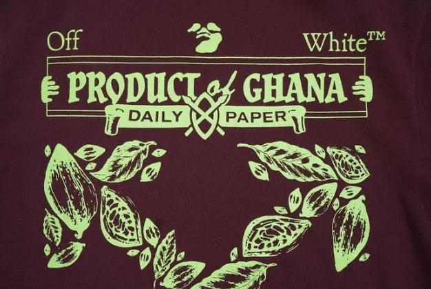 CAMISETA OFF-WHITE X DAILY PAPER X SURF GHANA "RED"