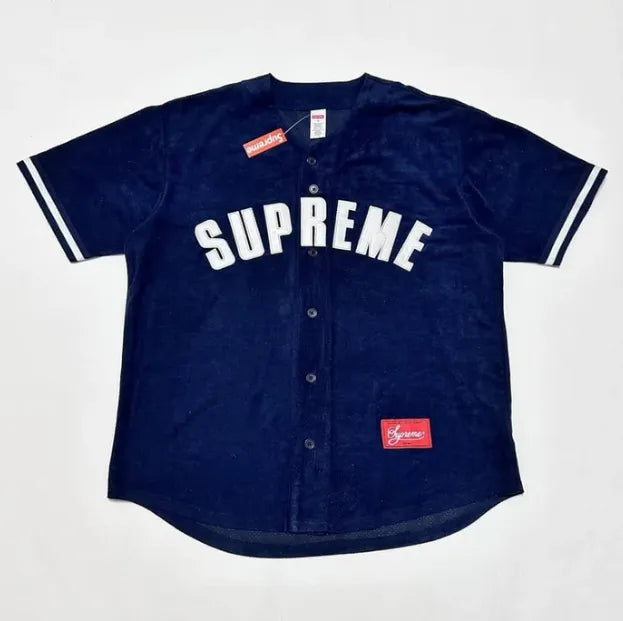 CAMISETA SUPREME ULTRASUEDE MESH BASEBALL "BLUE"
