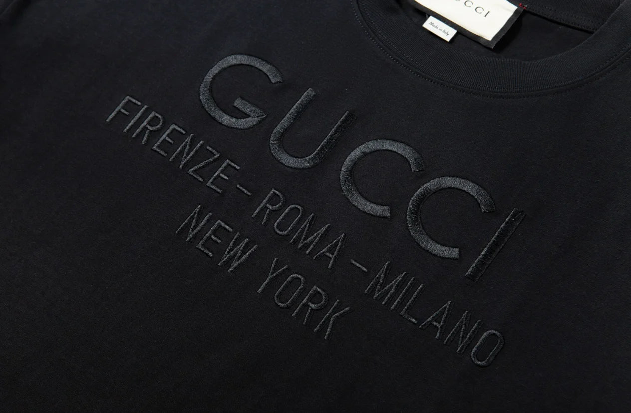 CAMISA GUCCI BLACK CAPITALS
