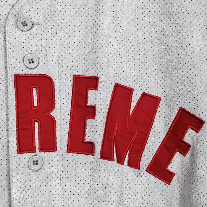 CAMISETA SUPREME ULTRASUEDE MESH BASEBALL "GRAY"