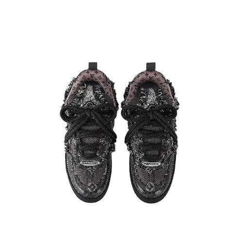 TÊNIS LOUIS VUITTON SKAR BLACK SWAROVSKI MONOGRAM
