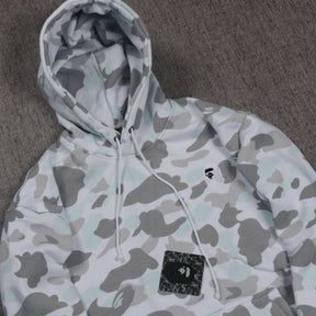 MOLETOM CAMUFLADO BAPE WHITE LOGO