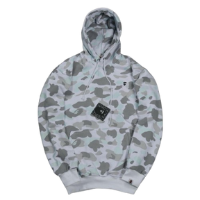 MOLETOM CAMUFLADO BAPE WHITE LOGO
