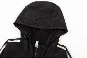 JAQUETA ADIDAS BLACK WITH HOOD SPORTSWEAR