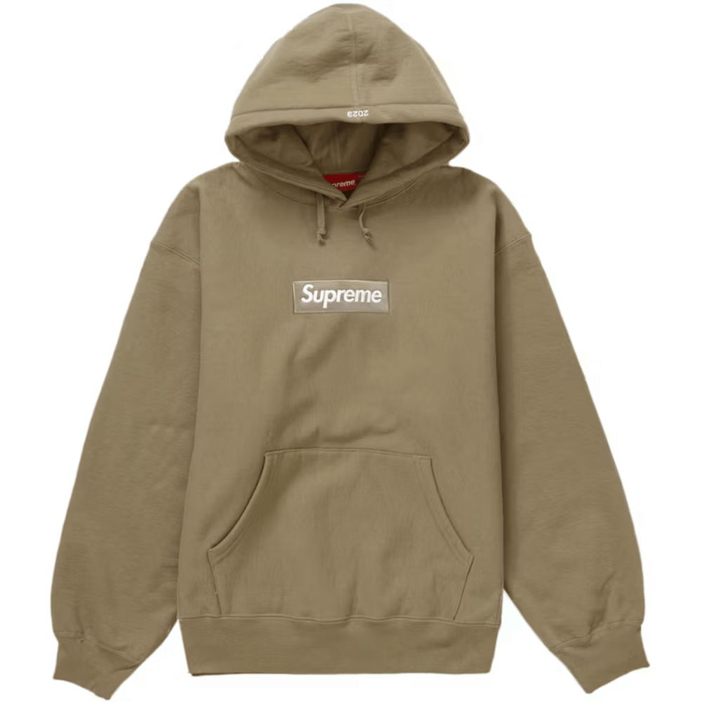 MOLETOM SUPREME BOX LOGO HOODED DARK SAND
