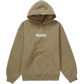 MOLETOM SUPREME BOX LOGO HOODED DARK SAND