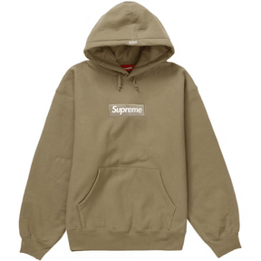 MOLETOM SUPREME BOX LOGO HOODED DARK SAND