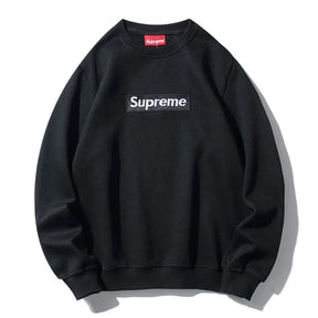MOLETOM SUPREME LOGO BOX BLACK