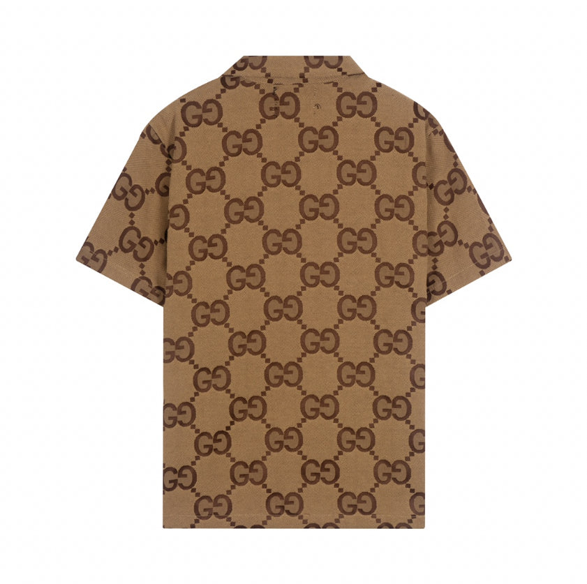 CAMISA GUCCI BOWLING PINAPPLE GG CANVAS