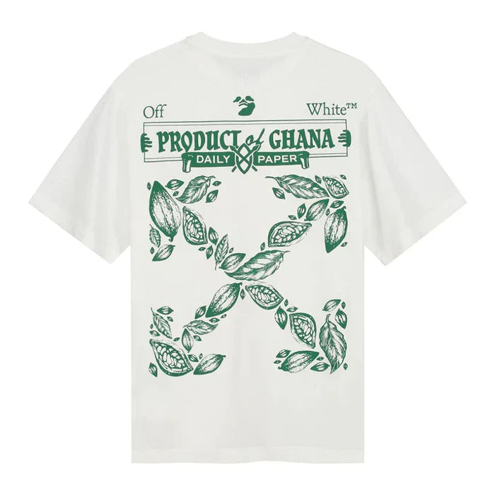 CAMISETA OFF-WHITE X DAILY PAPER X SURF GHANA "WHITE"