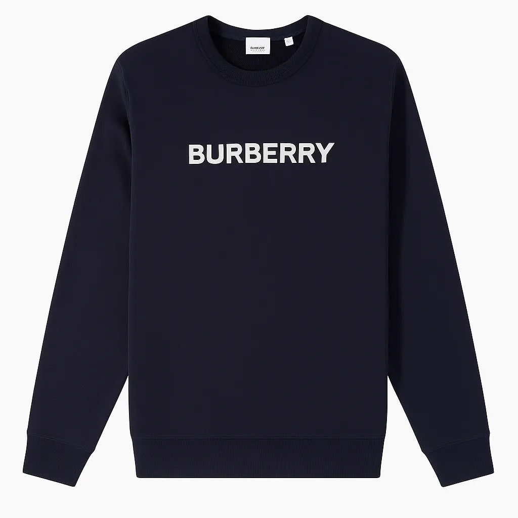 MOLETOM BURBERRY LOGO NAVY
