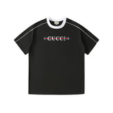 CAMISETA GUCCI LOGO STRIPE BLACK