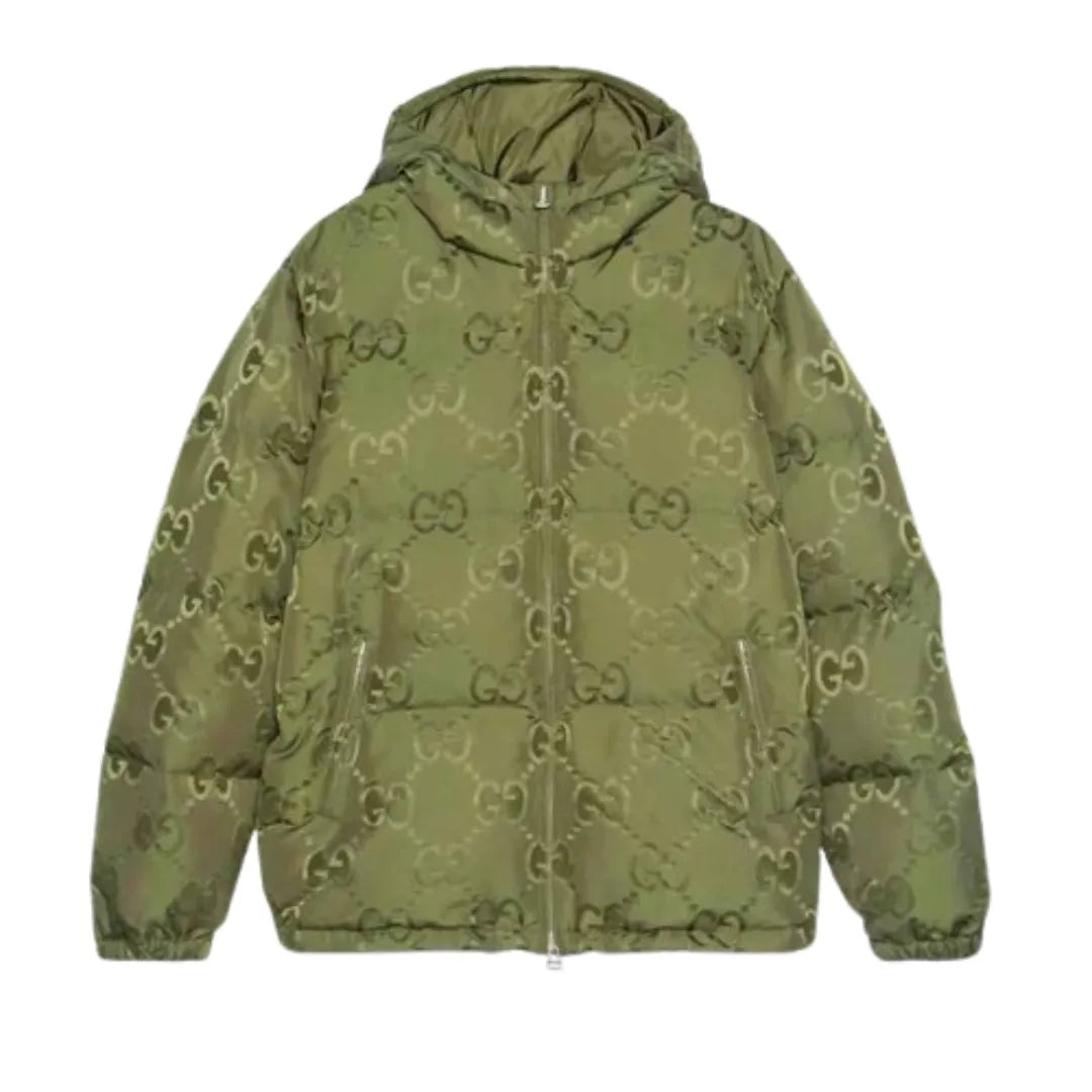 JAQUETA GUCCI GG CANVAS JUMBO PUFFER “GREEN”