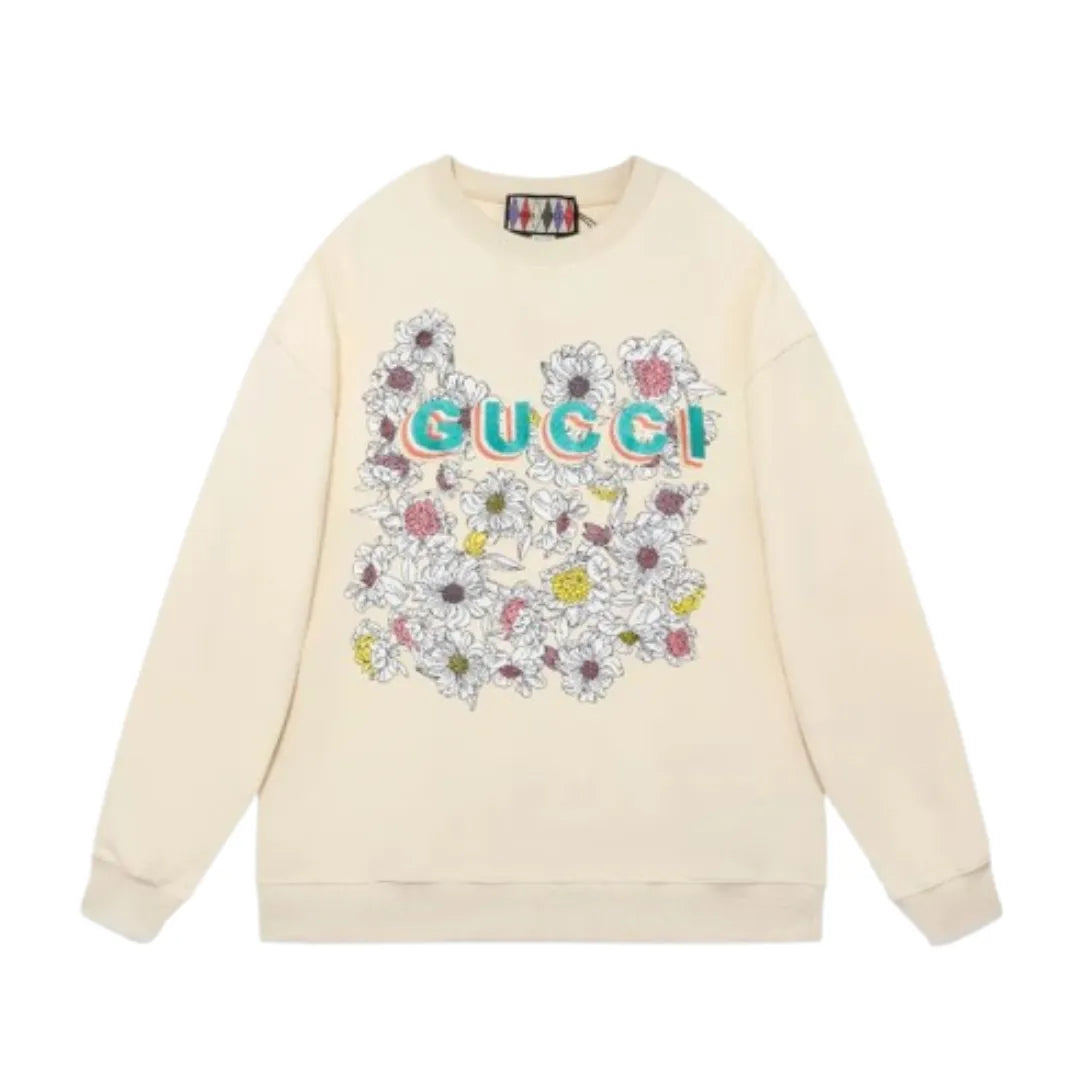 BLUSA GUCCI FLORAL OFF-WHITE