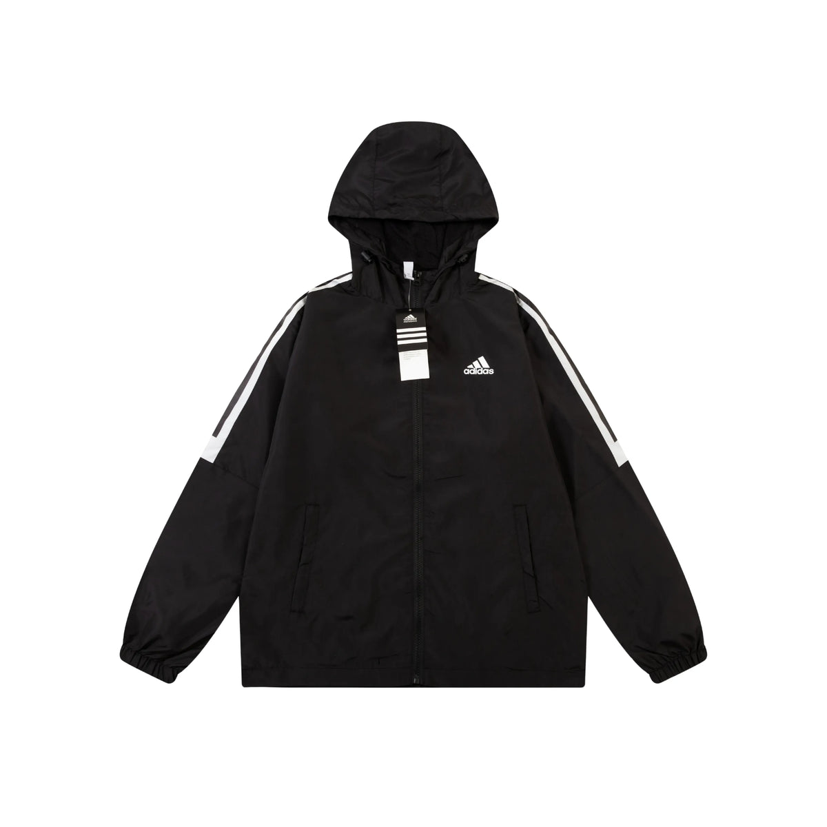 JAQUETA ADIDAS BLACK WITH HOOD SPORTSWEAR