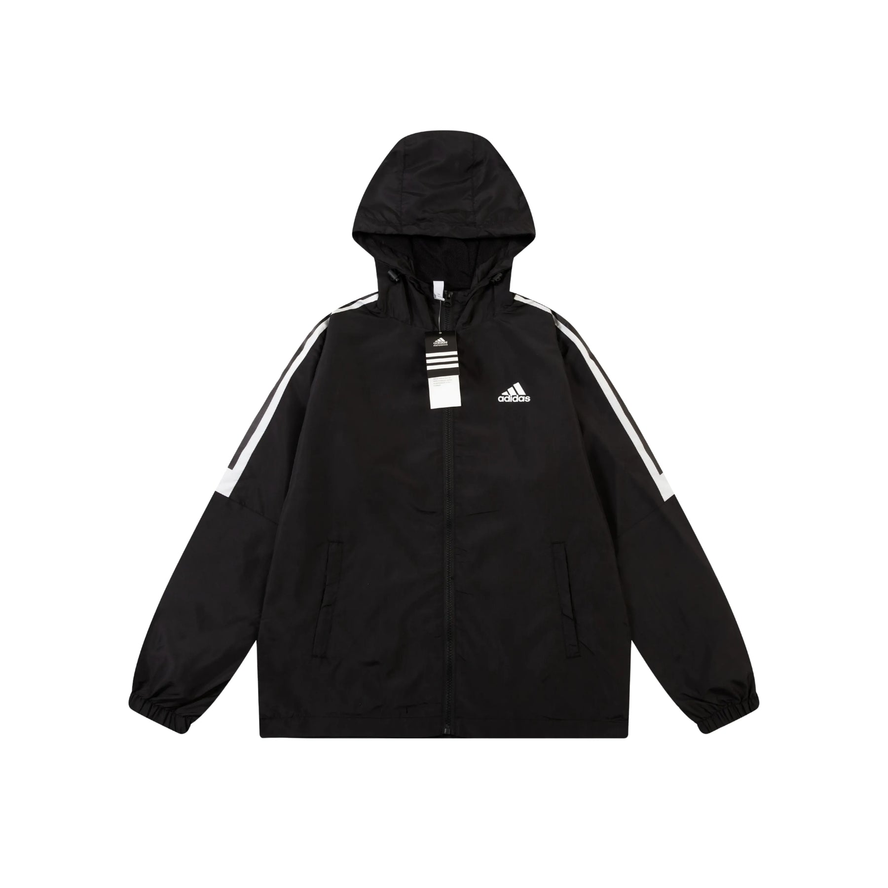 JAQUETA ADIDAS BLACK WITH HOOD SPORTSWEAR