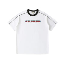 CAMISETA GUCCI LOGO STRIPE WHITE