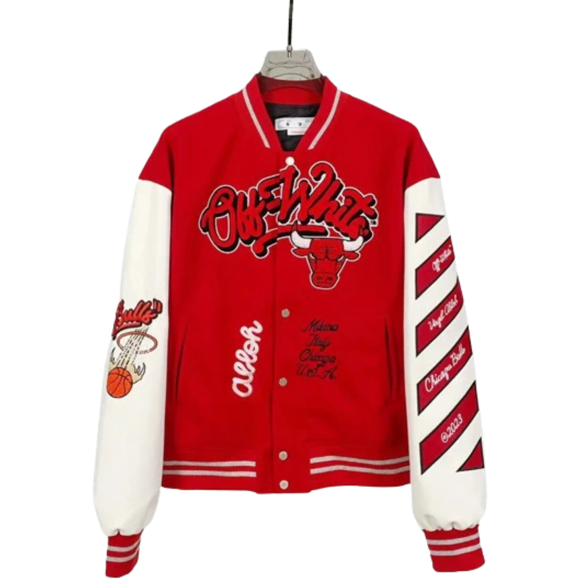 JAQUETA OFF WHITE X CHICAGO BULLS