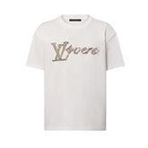 CAMISETA LOUIS VUITTON WHITE EMBROIDERED LOVERS