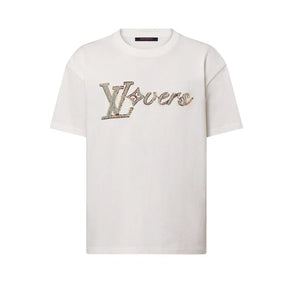 CAMISETA LOUIS VUITTON WHITE EMBROIDERED LOVERS