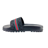 CHINELO SLIDE GUCCI GG RUBBER BLACK