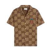 CAMISA GUCCI BOWLING PINAPPLE GG CANVAS
