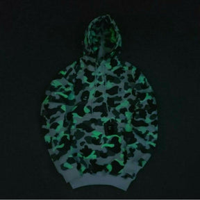 MOLETOM CAMUFLADO BAPE WHITE LOGO