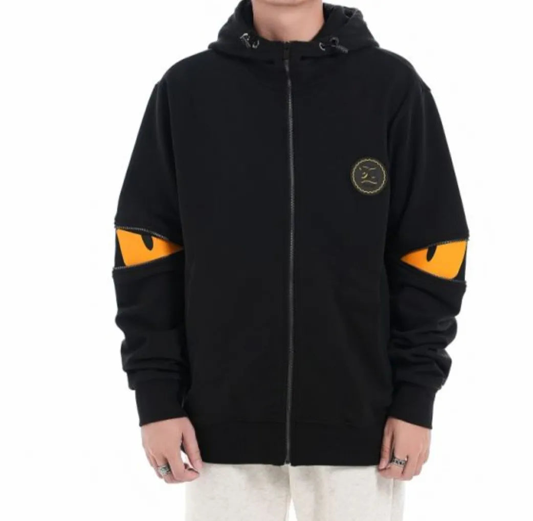 MOLETOM FENDI MONSTER EYES ZIP-UP “BLACK”